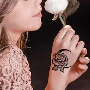 Fabbrica OEM mano del corpo Stencil Stencil Stencil tatuaggio temporaneo henné Design fiore Sexy braccio viso impermeabile finto tatuaggio temporaneo personalizzato - Product Image 3