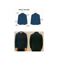Blazer pour homme fabriqué en Italie, revers cranté, poches plaquées, fermeture à deux boutons, veste cintrée, style business décontracté, tenue de bureau classique