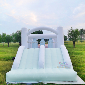 Château gonflable <span class=keywords><strong>pastel</strong></span> avec parcours d'obstacles pour les enfants, maison <span class=keywords><strong>de</strong></span> rebond pour anniversaire avec toboggans pour beaucoup <span class=keywords><strong>de</strong></span> plaisir - Product Image 5