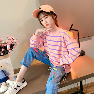 <span class=keywords><strong>Abbigliamento</strong></span> di marca per bambini e donne set tuta per bambine con pantaloni di Jeans di Shanghai - Product Image 2