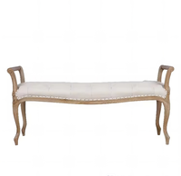 Fauteuil ottoman moderne de luxe et long banc style antique pour chambre à coucher appartement hôtel ou ferme