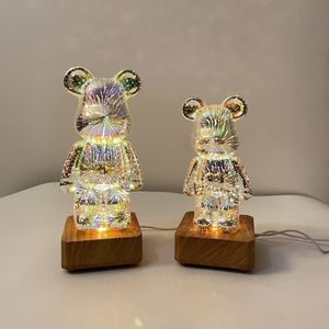 Lumineux petit ours veilleuse <span class=keywords><strong>Violent</strong></span> ours Internet célébrité lampe de bureau cadeau d'anniversaire pour enfants - Product Image 5