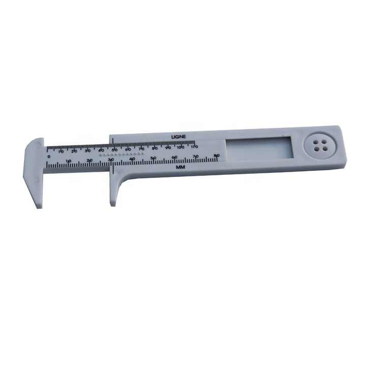Calibrador De Plástico Vernier (0-80 Mm) - Regla Doble Escala Para ...