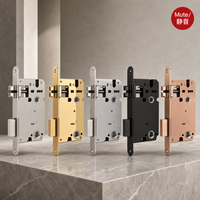 Serrure de porte silencieuse 5072, corps de serrure de porte silencieux et fluide pour portes intérieures en bois