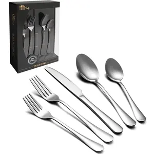 Gift Box Custom Cutlery Set Stainless Steel Flatware Set In Stock Table Spoon Set Stainless Steel Cutlery