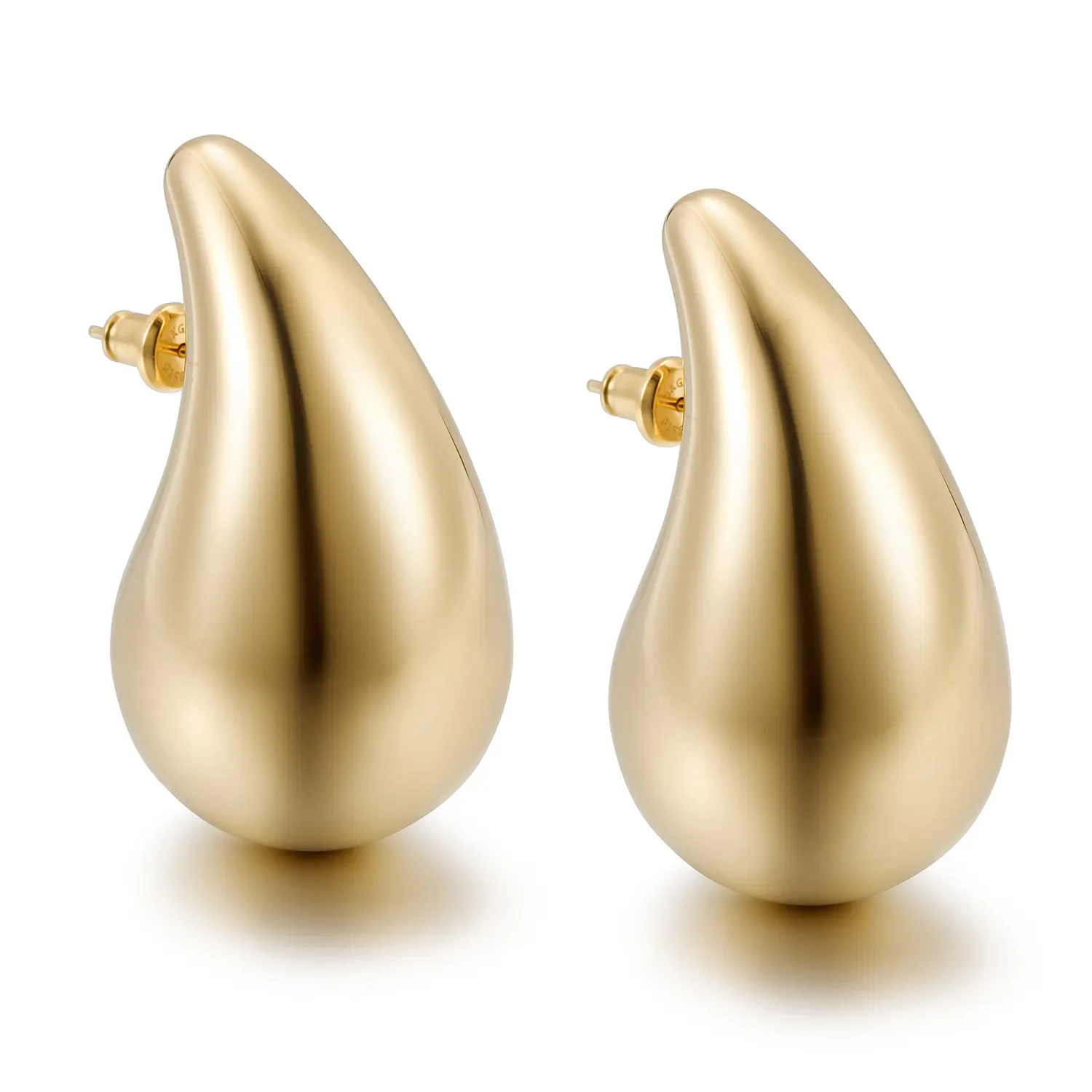 Waterdrop perhiasan emas baja tahan karat 18k, anting-anting Chunky hipoalergenik, tren wanita 2023, anting-anting tetesan air mata tebal
