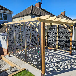 Pantallas de partición WPC de lujo modernas, pantallas decorativas, paneles de pared huecos - Product Image 2