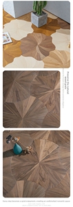 Parquet en bois d'ingénierie en chêne feuille de lotus 600x600mm 15mm, âme en bouleau, placage naturel 1.2mm, compatible chauffage par le sol - Product Image 6