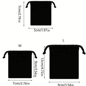 Pochette cadeau en velours doux avec cordon de serrage, personnalisable avec logo imprimé, recyclable, pour bijoux - Product Image 6