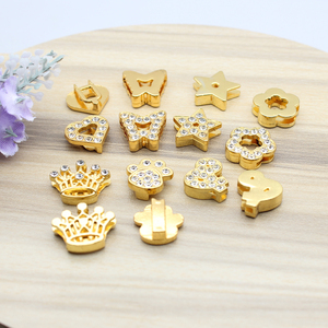 10Mm Rose Gold Hợp Kim Kim Loại Trượt Quyến Rũ Hợp Thời Trang Trang Sức Cho Dây Đeo Cổ Tay Vòng Đeo Tay Chữ Cho Rượu Vang Thủy Tinh Pha Lê Mặt Dây Chuyền - Product Image 2