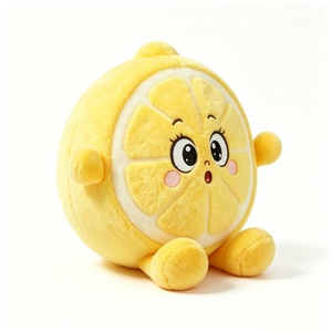 Customized Lemon plush toy,Lemon slice plushie,Fruit plush stuffed animal,Cute lemon plush,Lemon character plush - Product Image 2