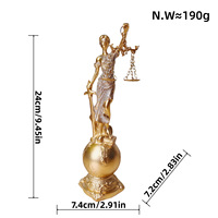 Déesse de la richesse moderne déesse de la Justice Statue résine artisanat ornement décoration de la maison cadeau d'affaires ornement de bureau
