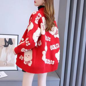 <span class=keywords><strong>Pull</strong></span>-over en acrylique style coréen avec boutons motif ours de dessin animé pour femme, collection automne-hiver 2026, coupe ample, décontracté, tendance, tricoté 012 - Product Image 4