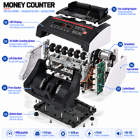 Compteur de billets LED 03E avec détection UV MG IR MT, double empileur frontal, machine de comptage automatique de billets pour banque