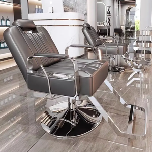 Fauteuil de Barbier Hydraulique Inclinable Vintage pour Salon de Coiffure et Esthétique - Product Image 3