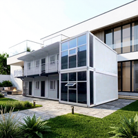 Maison conteneur démontable 2 étages 20 pieds, bureau préfabriqué, salon, auberge, villa, étanche, résistant au vent, approvisionnement direct usine, OEM ODM