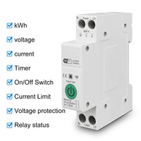 Disjoncteur intelligent Tuya 63A réglable Wi-Fi/Zigbee avec mesure d'énergie, minuterie et relais pour maison connectée