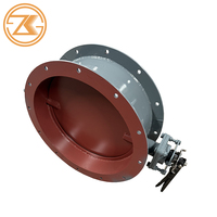 Vanne papillon de ventilation électrique/pneumatique Zhengkang 380V, à lamelles réglables pour la régulation du volume d'air, en acier inoxydable au carbone