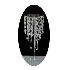 Vente en gros, Offre Spéciale perles suspendues, support de fleurs de mariage en cristal pour décoration de centre de Table de mariage