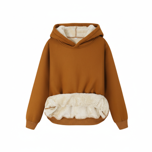 Sweat à capuche zippé surdimensionné pour homme, 100% coton, 400 g/m², doublure en fourrure intérieure, poids lourd - Product Image 1