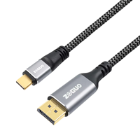 Câble DP Type C 1.4 prenant en charge 8K/60Hz 4K/144Hz 32,4 Gbps pour moniteur projecteur, convertisseur USB C extérieur 5 mm