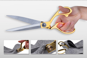 Tijeras de sastre 8,5 9,5 10,5 pulgadas, tijeras de costura de hoja de calidad para oficina, hogar, tela, confección, cortador de papel de cuero - Product Image 6