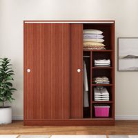 Armoires Pliantes en Bois Écologiques au Design Moderne 2026 avec 2 Portes Coulissantes et Rangement Panneaux pour Chambre à Coucher – Couleur Personnalisable