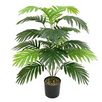 Palmier artificiel en soie, plantes tropicales, feuillage vert, fleurs pour la maison, la cuisine, les arrangements de fête, les décorations de mariage