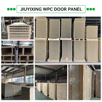 Portes composites WPC modernes et étanches Jiuyixing, très vendues, avec cadre de porte, porte à âme creuse WPC intégrale avec design sculpté CNC