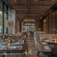 Chaise de salle à manger orientale moderne de luxe avec dossier tissé pour restaurant haut de gamme