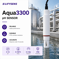LIFYSENS Aqua3300 Electrodo de pH Industrial Resistente a la Corrosión IP68 con Sensor de Doble Puente Salino y Pantalla Digital Portátil