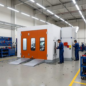 Cabine de <span class=keywords><strong>peinture</strong></span> automobile chauffée au brûleur diesel |   Éclairage LED et fonction de cuisson |   Four à <span class=keywords><strong>peinture</strong></span> pour atelier automobile - Product Image 2