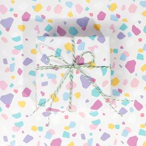 New Design Disposable Coated Silicone Kid Holiday Printed Gift <b>Wrapping</b> <b>Paper</b> 43x300cm Roll for Birthday Packaging - Product Image 2