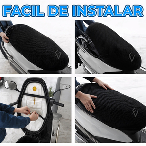 Housse de siège de moto respirante Ele-Gate avec velcro et design en maille à ressorts pour le confort et la ventilation - Product Image 3