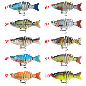 Señuelo de Pesca Minnow de Seis Secciones, Multicolor, para Pesca en Agua Dulce y Salada, Mini Señuelo de Agua Media - Product Image 1