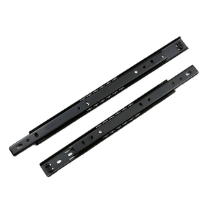 Correderas para cajones de 30 pulgadas, negras, silenciosas, de montaje lateral, de acero laminado en frío, diseño minimalista para cajones de muebles - Product Image 2