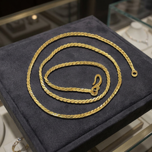 Wholesale 14K 18K 24K Micron Gold Plated Snake Link Chain Necklaces, Modern Chain Design, Snake Style Chain, Brass Fashion Chain - Product Image 3