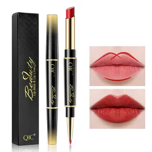 2 In 1 Nude Long Lasting Matte Lipstick Private Label Waterproof Lipstick And Lip Liner Set Makeup Gift Sets