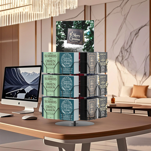 Thiệp chúc mừng truy cập Hiển thị Máy tính để bàn bưu thiếp hiển thị giá kim loại dây Thẻ đứng 4 mặt bóng chày thẻ hiển thị - Product Image 5