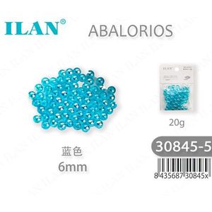 Perline blu Ilan Abalorios da 6 mm, 20 g, per la creazione di gioielli - Product Image 1