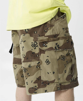 Shorts baggy camouflage rétro Y2K pour hommes, en coton lourd, streetwear, shorts cargo camouflage