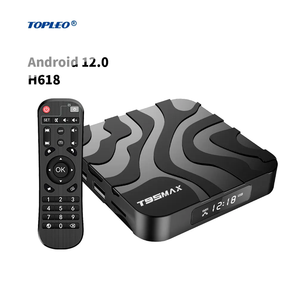 Topleo TV box Android 12 8K H618 mxq Pro 4K digital Set Top Box stick Android 12 Smart t95 Max TV box Android