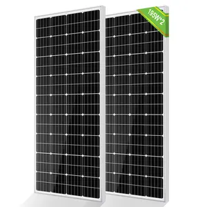 Panel surya monokristalin 18V 195W, Panel surya pembelian kaca Tempered ganda layak untuk Panel surya RV rumah Anda