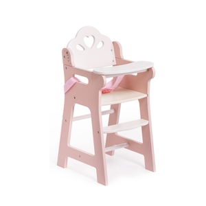 <span class=keywords><strong>Chaise</strong></span> <span class=keywords><strong>haute</strong></span> pliable moderne Montessori <span class=keywords><strong>en</strong></span> <span class=keywords><strong>bois</strong></span> massif pour poupées de 18 pouces, utilisation <span class=keywords><strong>en</strong></span> cuisine, ceinture de sécurité et repose-pieds, jeu d'imitation - Product Image 1