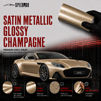 Film de protection de carrosserie automobile Speedmod personnalisé en TPU satiné métallique champagne, anti-rayures, auto-réparateur, changeant de couleur, pour le style automobile