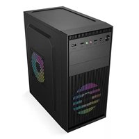 Boîtier PC Meway à haut débit d'air, châssis de bureau Micro ATX, panneau latéral ventilé, tour moyenne, en stock, prix d'usine