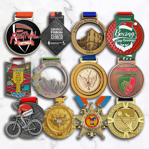 Médailles de marathon sportives 3D en métal personnalisées, <span class=keywords><strong>prix</strong></span> d'usine, médailles de course en alliage de zinc moulé sous pression avec ruban, récompenses de course personnalisées - Product Image 2