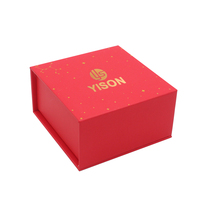 Boîte d'emballage de gâteau de lune rouge de conception personnalisée boîte-cadeau de luxe de gâteau de lune avec logo d'estampage à chaud