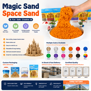 Pour le sable, enfants de 2 à 4 ans, non séchant, réutilisable, couleurs personnalisées, sûr, écologique, certifié CE CPC ROHS, jeu amusant pour - Product Image 1