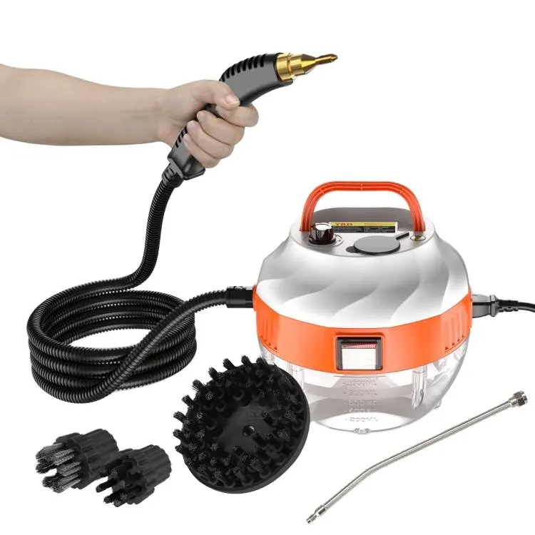 2500W Portable Handheld Steam Cleaner High Temperature Pressurized Steam Cleaning Machine with Brush Heads for Kitchen Furniture